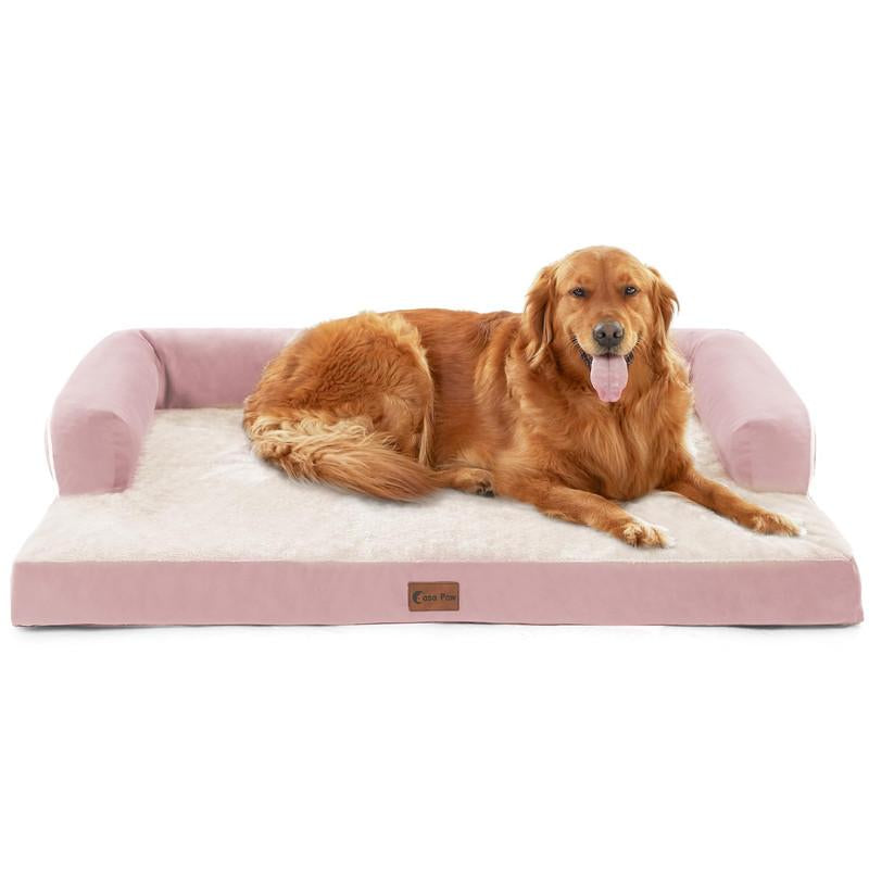Orthopedic Dog Beds for Extra Large Dogs, Waterproof Xlarge, Memory Foam Couch , Comfy Bolster Pet Bed with Removable Washable Cover, Nonskid Bottom