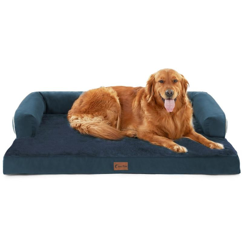 Orthopedic Dog Beds for Extra Large Dogs, Waterproof Xlarge, Memory Foam Couch , Comfy Bolster Pet Bed with Removable Washable Cover, Nonskid Bottom