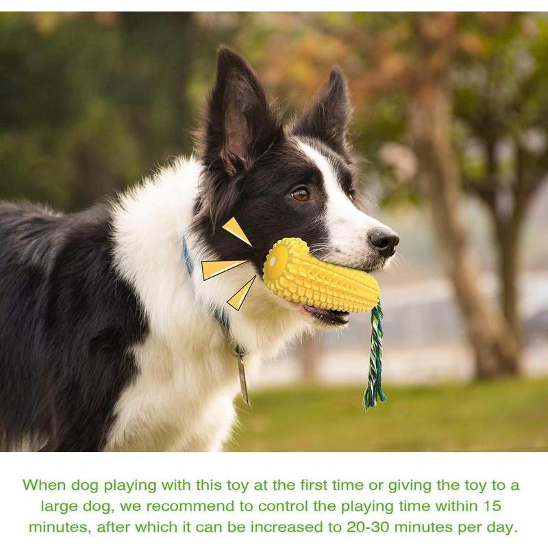 LADALADO Dog Chew Toys for Aggressive Chewers, Indestructible Tough Durable Squeaky Interactive Dog Toys, Puppy Teeth Chew Corn Stick Toy for Small Meduium Large Breed