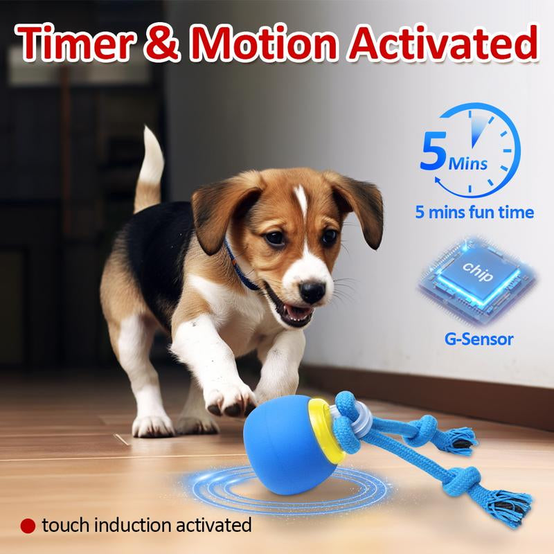 【Shipped from Usa】Outdoorfun Interactive Dog Toys Ball,Dog Enrichment Toy,Motion Activated Rolling Squeaky Ball for Small/Medium Dogs, Automatic Moving Dog Toy Wicked Ball for Boredom & Daily Training, USB Rechargeable Outdoor Fun Toy Puppy Dog Toys