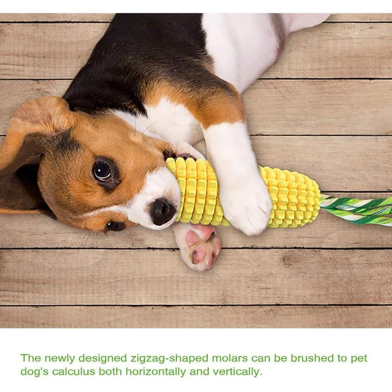 LADALADO Dog Chew Toys for Aggressive Chewers, Indestructible Tough Durable Squeaky Interactive Dog Toys, Puppy Teeth Chew Corn Stick Toy for Small Meduium Large Breed