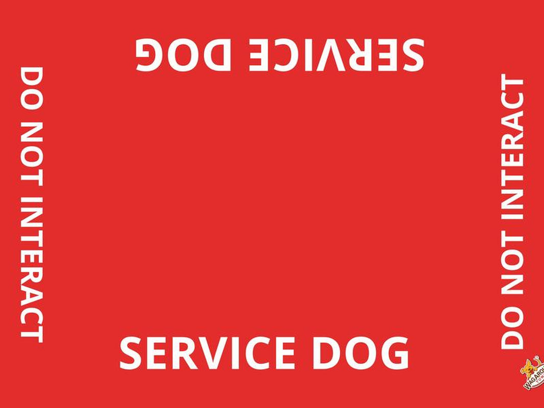Wagaround Service Dog Travel Mat - "DO NOT INTERACT" Design for Safe and Comfortable Travels