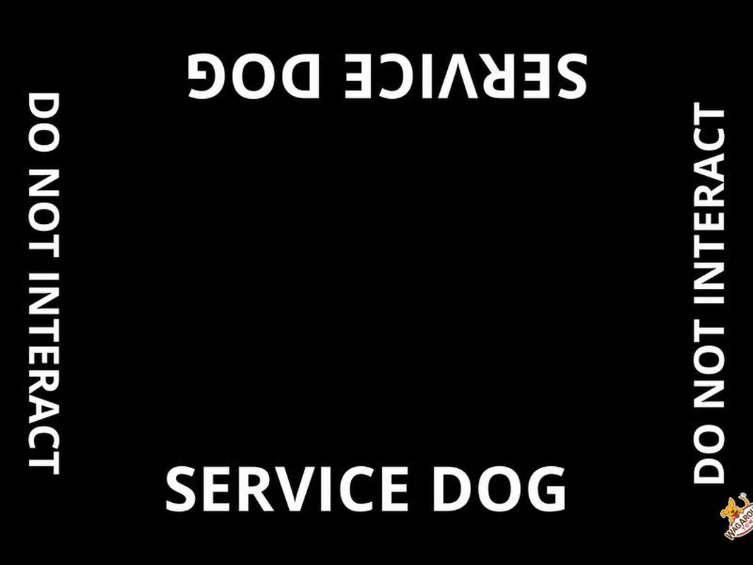 Wagaround Service Dog Travel Mat - "DO NOT INTERACT" Design for Safe and Comfortable Travels