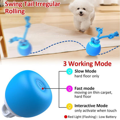 【Shipped from Usa】Outdoorfun Interactive Dog Toys Ball,Dog Enrichment Toy,Motion Activated Rolling Squeaky Ball for Small/Medium Dogs, Automatic Moving Dog Toy Wicked Ball for Boredom & Daily Training, USB Rechargeable Outdoor Fun Toy Puppy Dog Toys