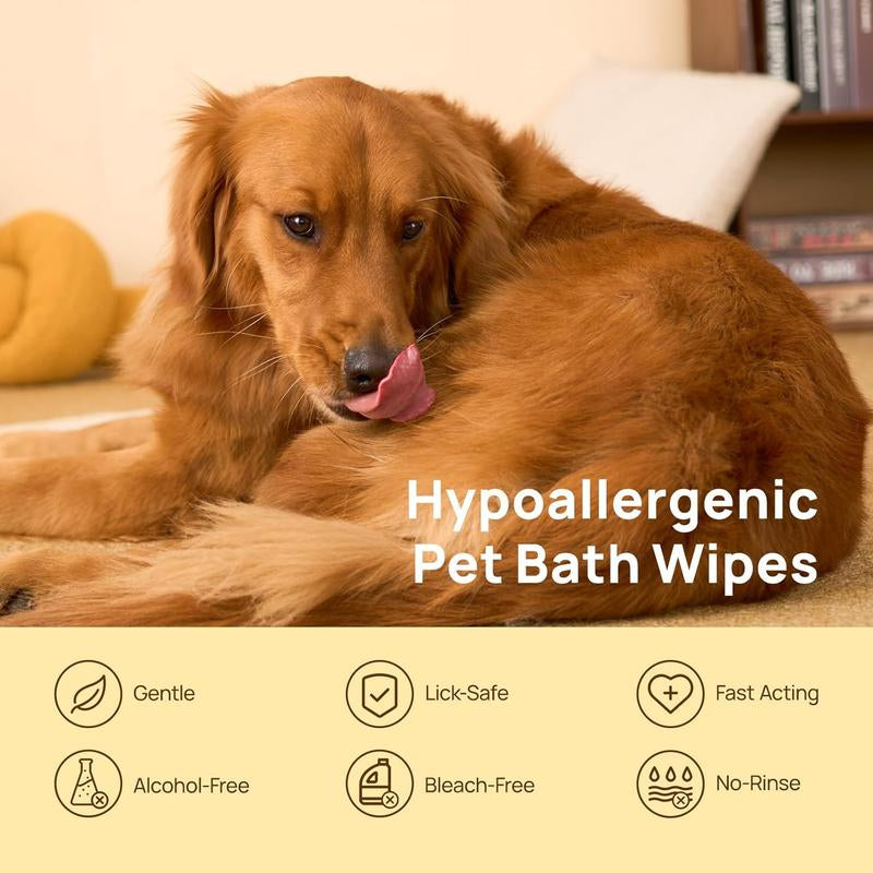 HICC PET Pet Glove Wipes，Freshening Grooming Dog&Cat Disposable 20Pcs Satisfied Gentle Fresh Breath Outdoor No-Clean Hypoallergenic Facial Pet Wipes Disposable No-Rinse Grooming Formulated for Dogs Petwipes Deodorizing Cleaner Cleaning #Cozyvibes #Petlife