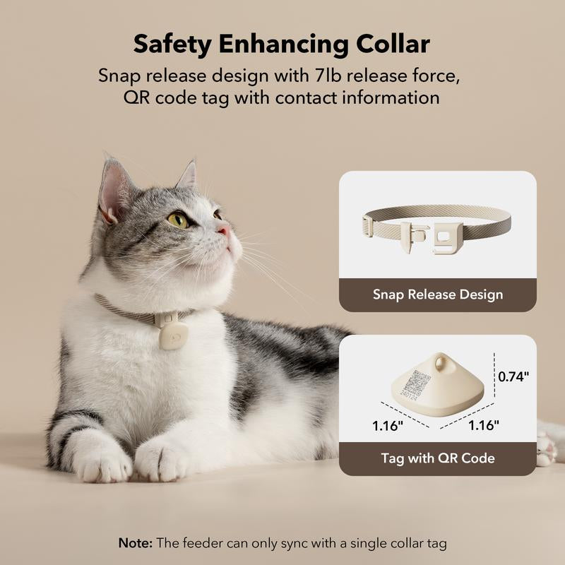 PETLIBRO RFID Automatic Cat Feeder,5G Wi-Fi Pet Feeder with 3L Capacity, App Control, and Collar Tag Sensor for 1-10 Programmable Meals