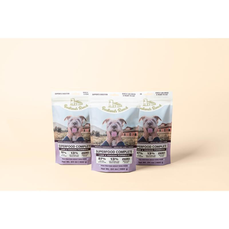 Lamb & Venision Superfood Complete Air-Dried Dog Food - High Protein & Nutritious by Katherine Heigl (24 Oz)