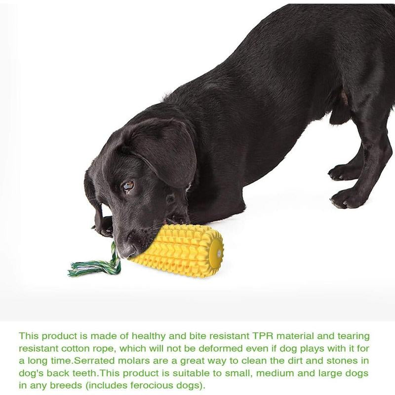 LADALADO Dog Chew Toys for Aggressive Chewers, Indestructible Tough Durable Squeaky Interactive Dog Toys, Puppy Teeth Chew Corn Stick Toy for Small Meduium Large Breed