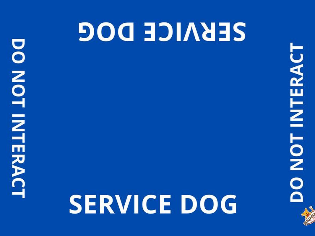 Wagaround Service Dog Travel Mat - "DO NOT INTERACT" Design for Safe and Comfortable Travels