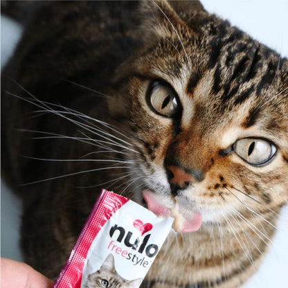 Nulo Cat Lickable, Squeezable Puree Treats 40-Count Variety Pack, 5 Unique Flavors: Beef, Sardine, Chickpeas, Chicken, Salmon