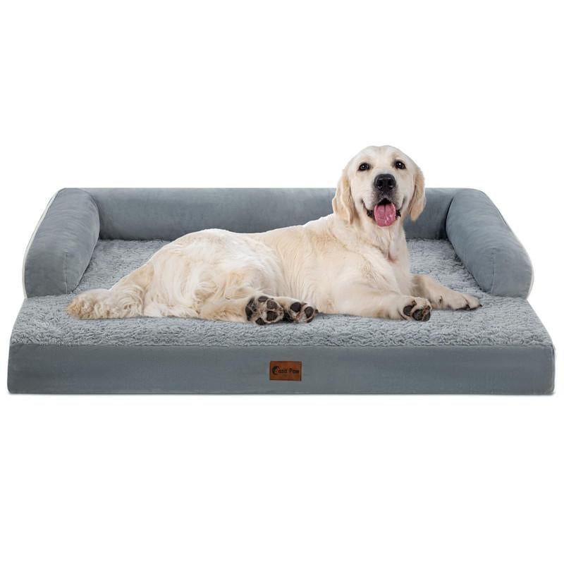Orthopedic Dog Beds for Extra Large Dogs, Waterproof Xlarge, Memory Foam Couch , Comfy Bolster Pet Bed with Removable Washable Cover, Nonskid Bottom