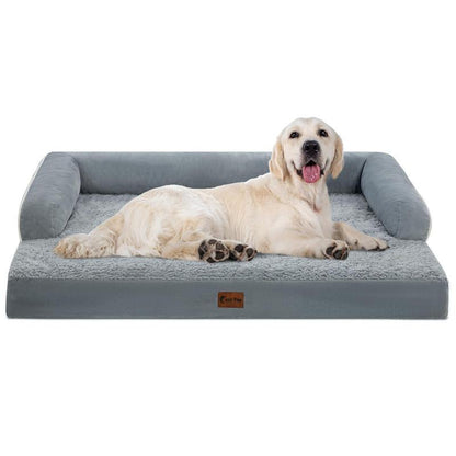 Orthopedic Dog Beds for Extra Large Dogs, Waterproof Xlarge, Memory Foam Couch , Comfy Bolster Pet Bed with Removable Washable Cover, Nonskid Bottom