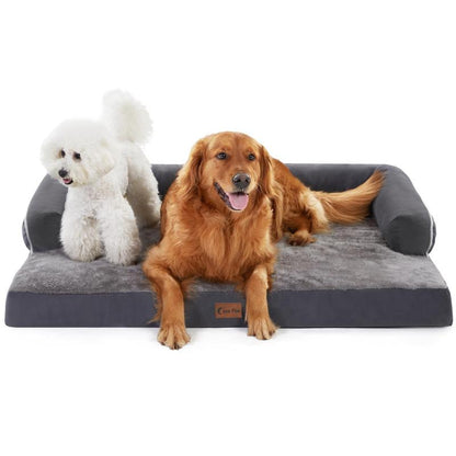 Orthopedic Dog Beds for Extra Large Dogs, Waterproof Xlarge, Memory Foam Couch , Comfy Bolster Pet Bed with Removable Washable Cover, Nonskid Bottom
