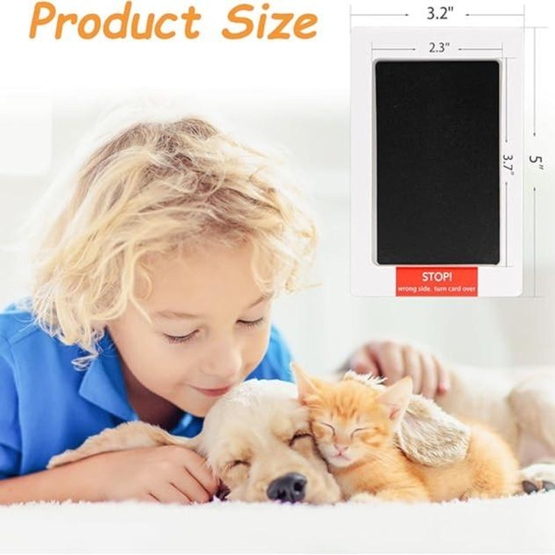 Larleaf Paw Print Kit, 4-Pcs Ink Pads + 2 Photo Frame, Mess-Free Paw Print Stamp Pad for Dogs & Cats, Clean Touch Ink Pad, Dog Paw & Nose Print Kit, Keepsake Gift for Pet Dogs and Cats, Memorial Gift, Pet Memorials, Pet Paw Springtok Outdoorfun