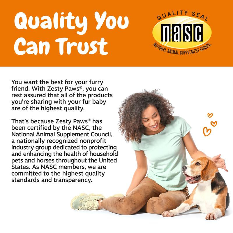 Zesty Paws Calming Bites for Dogs, Dog Composure & Calming Chews, Relief Soft Chew Pet Treats for Everyday Stress Support