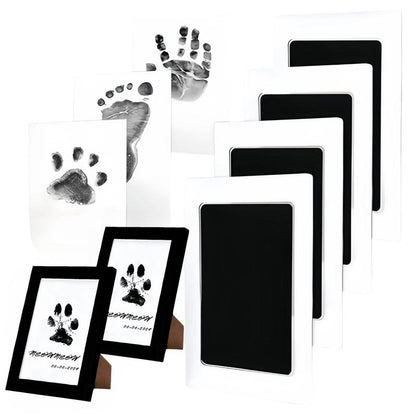 Larleaf Paw Print Kit, 4-Pcs Ink Pads + 2 Photo Frame, Mess-Free Paw Print Stamp Pad for Dogs & Cats, Clean Touch Ink Pad, Dog Paw & Nose Print Kit, Keepsake Gift for Pet Dogs and Cats, Memorial Gift, Pet Memorials, Pet Paw Springtok Outdoorfun