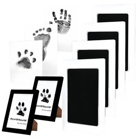 Larleaf Paw Print Kit, 4-Pcs Ink Pads + 2 Photo Frame, Mess-Free Paw Print Stamp Pad for Dogs & Cats, Clean Touch Ink Pad, Dog Paw & Nose Print Kit, Keepsake Gift for Pet Dogs and Cats, Memorial Gift, Pet Memorials, Pet Paw Springtok Outdoorfun