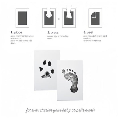 Larleaf Paw Print Kit, 4-Pcs Ink Pads + 2 Photo Frame, Mess-Free Paw Print Stamp Pad for Dogs & Cats, Clean Touch Ink Pad, Dog Paw & Nose Print Kit, Keepsake Gift for Pet Dogs and Cats, Memorial Gift, Pet Memorials, Pet Paw Springtok Outdoorfun