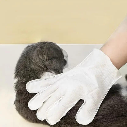 Pet Glove Wipes for Dogs & Cats,Hypoallergenic Pet Wipes Disposable No-Rinse Grooming Cleaning Paw
