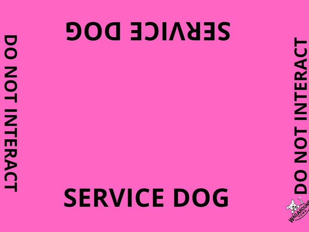 Wagaround Service Dog Travel Mat - "DO NOT INTERACT" Design for Safe and Comfortable Travels