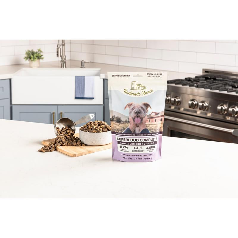 Lamb & Venision Superfood Complete Air-Dried Dog Food - High Protein & Nutritious by Katherine Heigl (24 Oz)