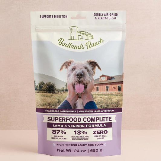 Lamb & Venision Superfood Complete Air-Dried Dog Food - High Protein & Nutritious by Katherine Heigl (24 Oz)