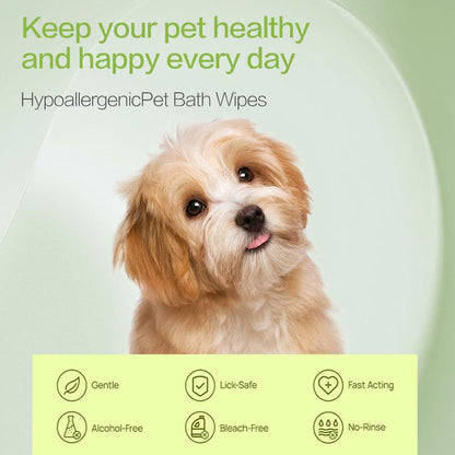 Promotional Price Is Less than $1 for 1 Piece,Pet Glove Wipes for Dogs & Cats 10 PCS , Hypoallergenic Disposable Wipes , Non-Rinse, Safe and Hygiene,Essential for Pet Owners