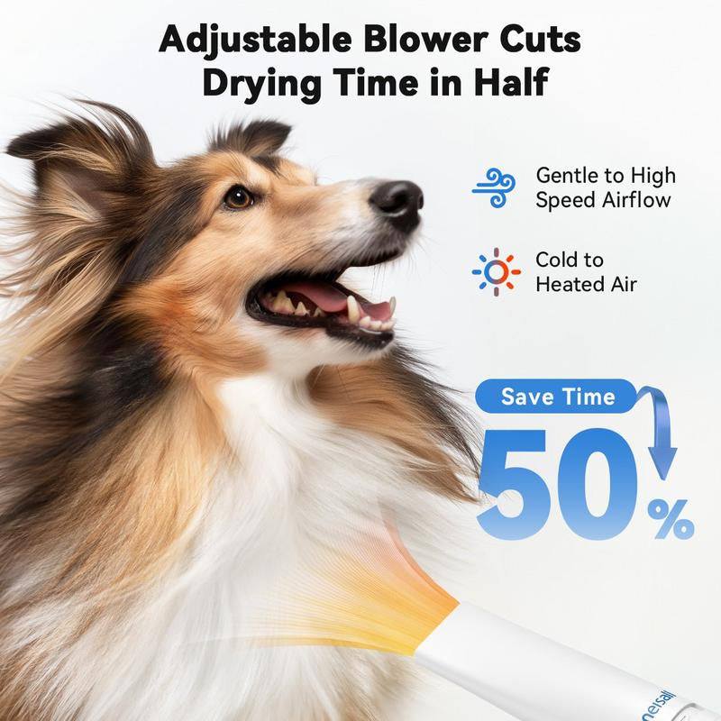 Oneisall Cozy C1 Smart Pet Grooming Vacuum Blow Dryer and Clippers, Dog Grooming Kit for Shedding Drying Trimming Pet'S Hair, 7 Levels of Blow Temperature, Adjustable Air Flow Petgeekdispenser