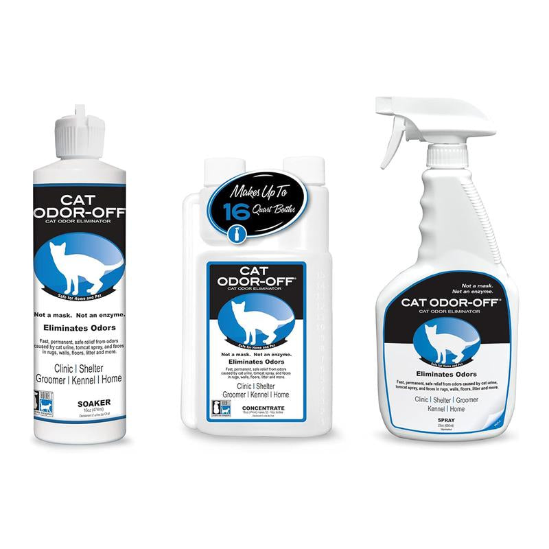 Cat Odor-Off Fresh Scent Concentrate Pet Smell Odor Eliminator Bundle – Cat Odor Eliminator Concentrate for Pet Urine, Fresh or Original Scent