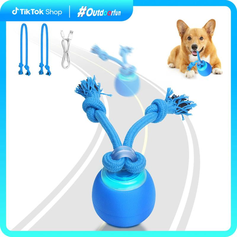 【Shipped from Usa】Outdoorfun Interactive Dog Toys Ball,Dog Enrichment Toy,Motion Activated Rolling Squeaky Ball for Small/Medium Dogs, Automatic Moving Dog Toy Wicked Ball for Boredom & Daily Training, USB Rechargeable Outdoor Fun Toy Puppy Dog Toys