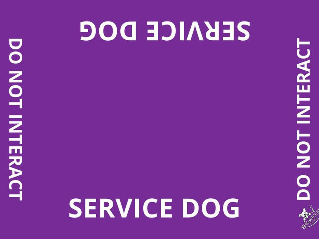 Wagaround Service Dog Travel Mat - "DO NOT INTERACT" Design for Safe and Comfortable Travels