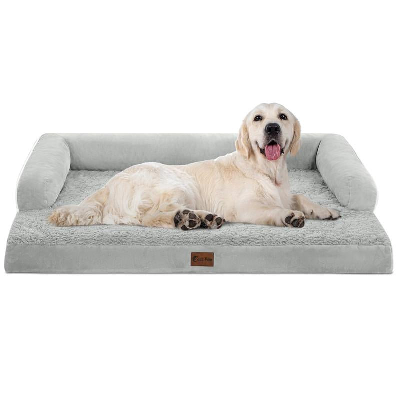 Orthopedic Dog Beds for Extra Large Dogs, Waterproof Xlarge, Memory Foam Couch , Comfy Bolster Pet Bed with Removable Washable Cover, Nonskid Bottom