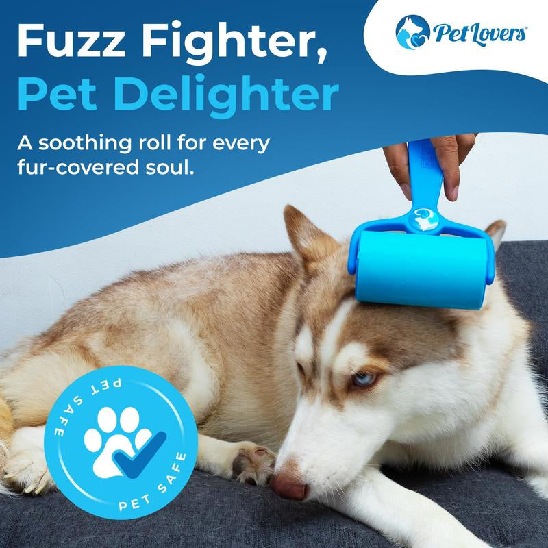 Petlovers Ezroll Reusable Lint Roller - Sticky for Life & Multi-Purpose Pet Hair, Dust, & Lint Remover for Clothing, Upholstery, & Cars - Sustainable, Washable & Efficient