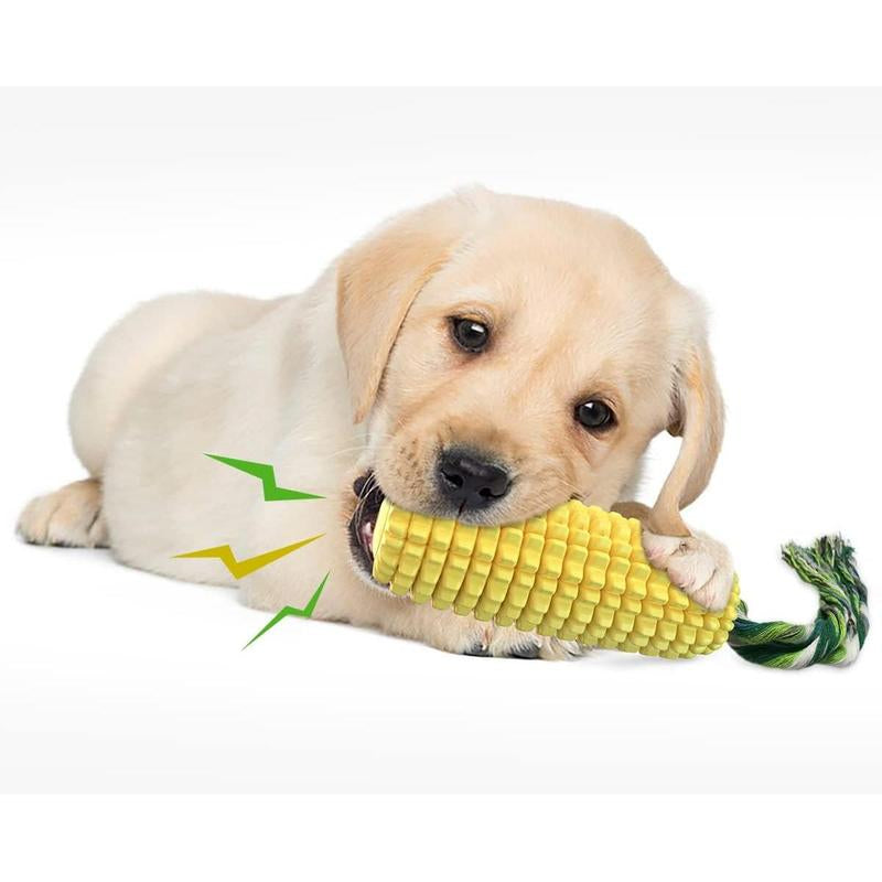 LADALADO Dog Chew Toys for Aggressive Chewers, Indestructible Tough Durable Squeaky Interactive Dog Toys, Puppy Teeth Chew Corn Stick Toy for Small Meduium Large Breed