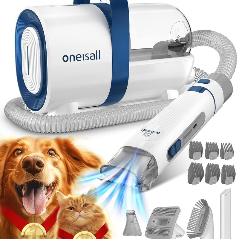 Oneisall Cozy C1 Smart Pet Grooming Vacuum Blow Dryer and Clippers, Dog Grooming Kit for Shedding Drying Trimming Pet'S Hair, 7 Levels of Blow Temperature, Adjustable Air Flow Petgeekdispenser
