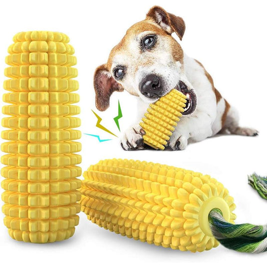 LADALADO Dog Chew Toys for Aggressive Chewers, Indestructible Tough Durable Squeaky Interactive Dog Toys, Puppy Teeth Chew Corn Stick Toy for Small Meduium Large Breed